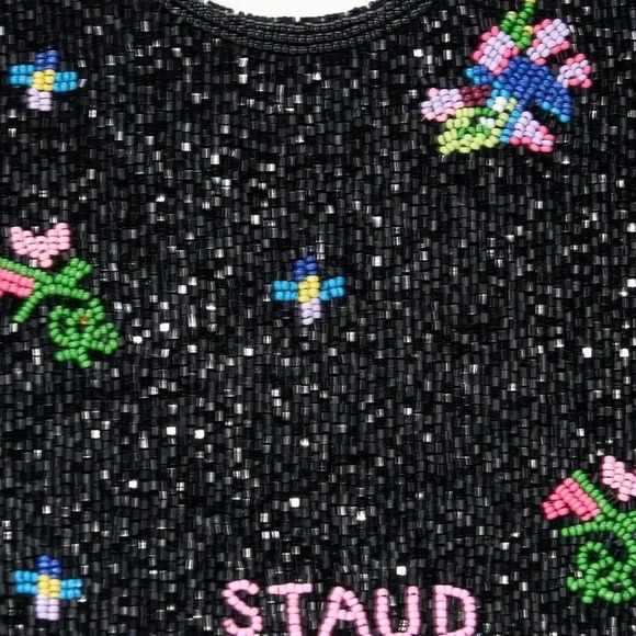 STAUD First Bloom Night Beaded Cote Bag - Picture 8 of 11